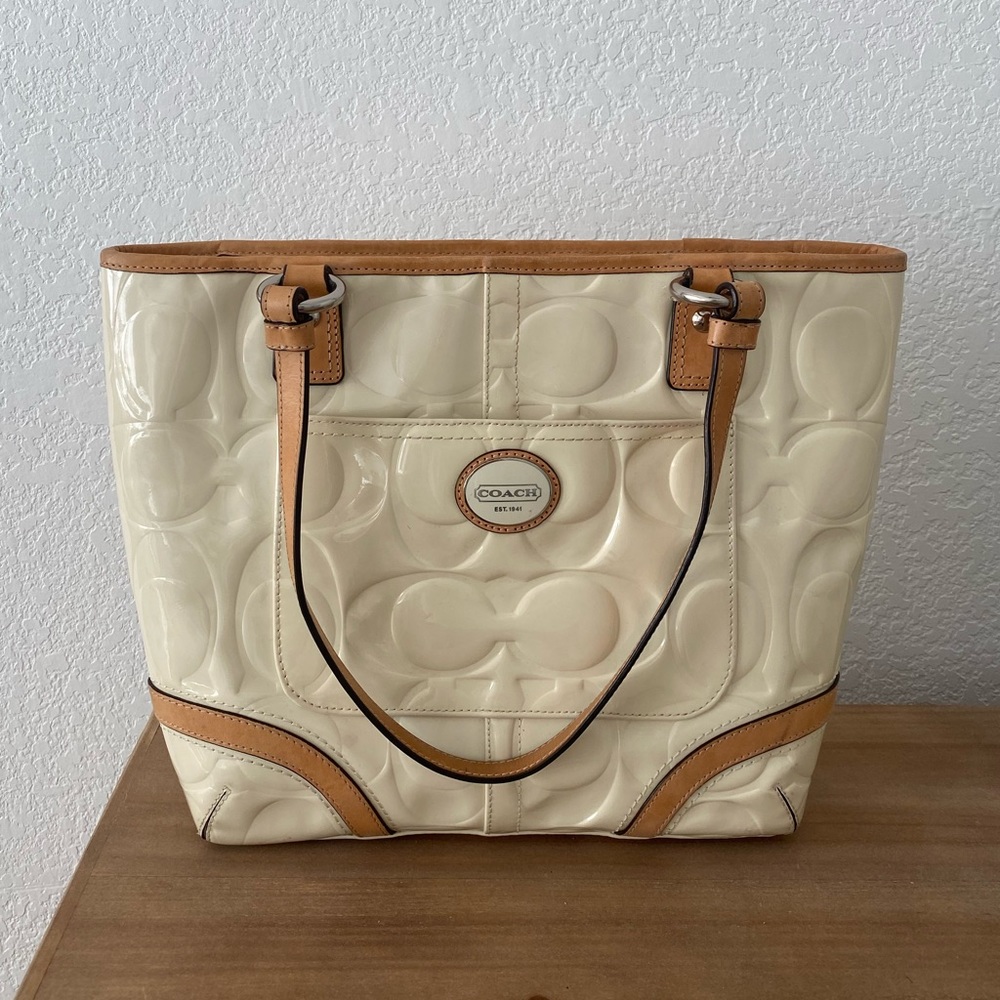 COACH cream bag